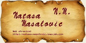 Nataša Masalović vizit kartica